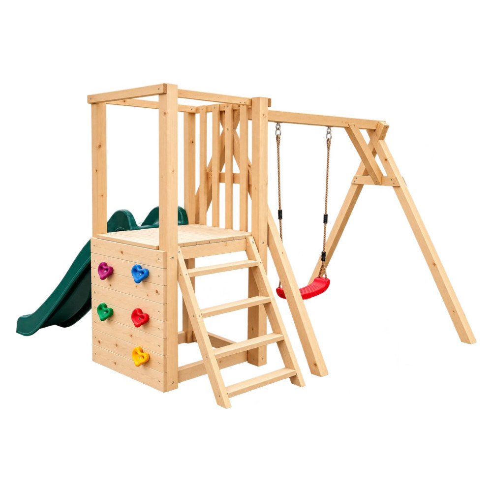 Mini complex de joaca din lemn